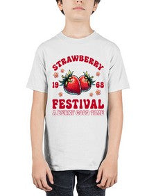 Retro Strawberry Festival 1504# - strawberry - Youth Tee Unisex