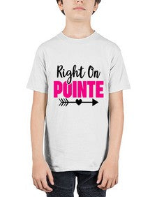 Right on pointe 180# - ballet - Youth Tee Unisex