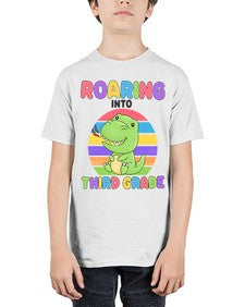 Roaring to third Grade Trex 773# - third grade - Youth Tee Unisex