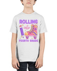 Rolling into fourth Grade 786# - fourth grade - Youth Tee Unisex