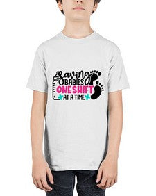 Saving Babies One Shift At A Time Style Style 1371# - nurse - Youth Tee Unisex