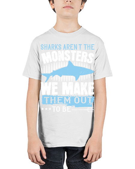 Sharks arent the monsters we make them out to be Style 26# - shark-fish - Youth Tee Unisex