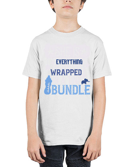 She is everything that is perfect wrapped in a tiny bundle Style 445# - baby - Youth Tee Unisex