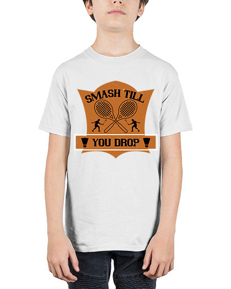 Smash till you drop 1864# - badminton - Youth Tee Unisex