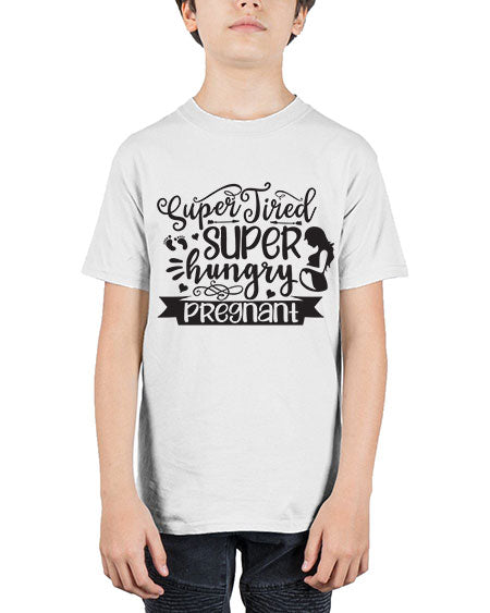 Super tired super hungrypregnant 450# - pregnancy - Youth Tee Unisex