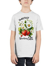 Sweetest Strawberry In The Patch 1598# - strawberry - Youth Tee Unisex