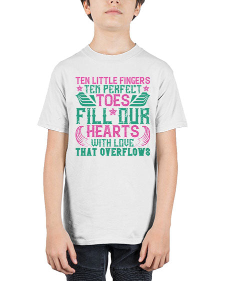 Ten little fingers ten perfect toes fill our hearts with love that overflows Style 454# - baby - Youth Tee Unisex