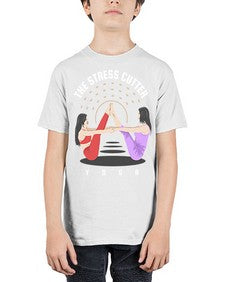 The Stress Cutter 562# - yoga - Youth Tee Unisex