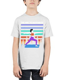 The Way to Happiness 566# - yoga - Youth Tee Unisex