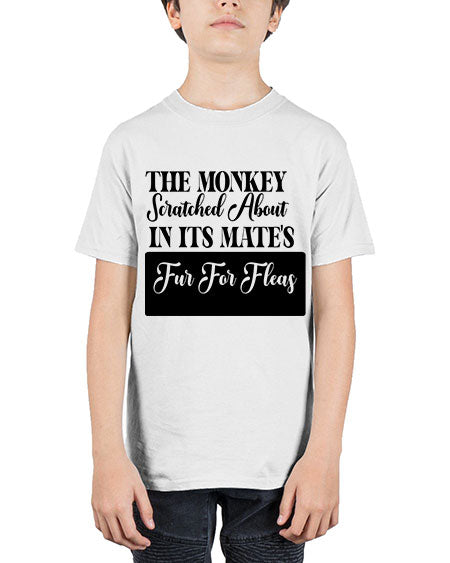 The monkey scratched about in  - monkey - Youth Tee Unisex