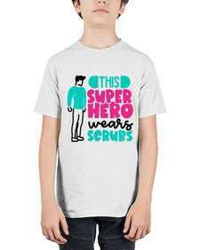 This Superhero Wears Scrubs Style Style 1564# - nurse - Youth Tee Unisex