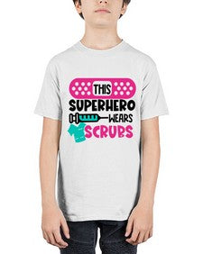 This Superhero Wears Scrubs Style Style 1565# - nurse - Youth Tee Unisex