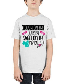 Tough On The Outside Sweet On The Inside Style Style 1581# - nurse - Youth Tee Unisex