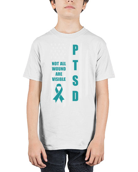 Veteran Not All Wounds Are 5# - PTSD - Youth Tee Unisex