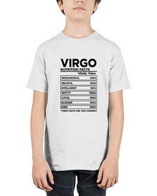 Virgo Nutrition Facts 530# - virgo - Youth Tee Unisex