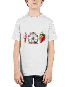 Watercolor Strawberry Fair 1693# - strawberry - Youth Tee Unisex