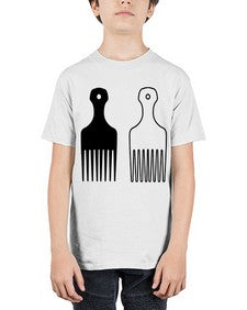 afrohairpick 273# - black words and phrases - Youth Tee Unisex