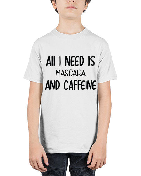 aii i need is mascara and caffeine 8# - beauty - fashion - Youth Tee Unisex