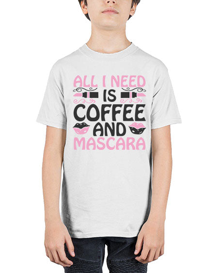 all i need is coffee and mascara Style 165# - beauty - fashion - Youth Tee Unisex
