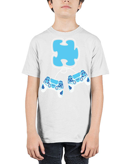 autism awareness gamer puzzle piece 11# - autism - Youth Tee Unisex