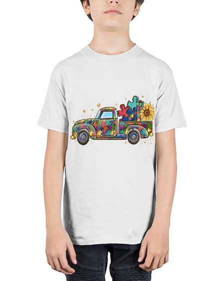 autism pick up truck - autism - Youth Tee Unisex