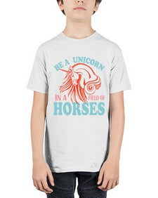 be a unicorn in a field of horses 36# - unicorn - Youth Tee Unisex