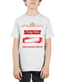 behind every young child who believes in himself is a parent who believed first 65# - parents day - Youth Tee Unisex