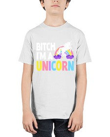 bitch im a unicorn 61# - unicorn - Youth Tee Unisex
