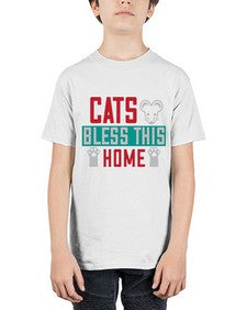 cats bless this home Style 36# - cats - Youth Tee Unisex
