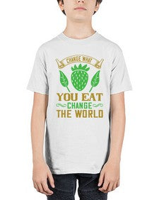 change what you eat change the world 81# - vegan - Youth Tee Unisex