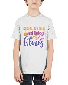 coffee scrubs and rubber gloves Style 662# - nurse - Youth Tee Unisex