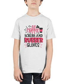 coffee scrubs and rubber gloves Style 663# - nurse - Youth Tee Unisex