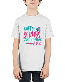 coffee scrubs sanity nurse life Style Style 669# - nurse - Youth Tee Unisex