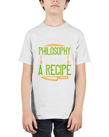 cooking is a philosophyits not a recipe 129# - cooking - Youth Tee Unisex