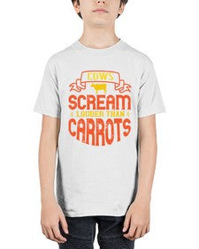 cows scream louder than carrots 135# - vegan - Youth Tee Unisex