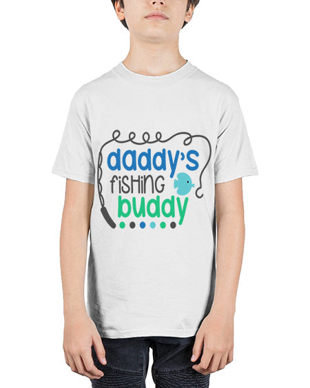 daddys fishing buddy 62# - shark-fish - Youth Tee Unisex