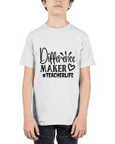 difference maker teacherlife Style 121# - teacher - Youth Tee Unisex