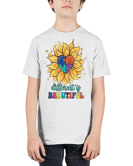 different is beautiful - autism - Youth Tee Unisex