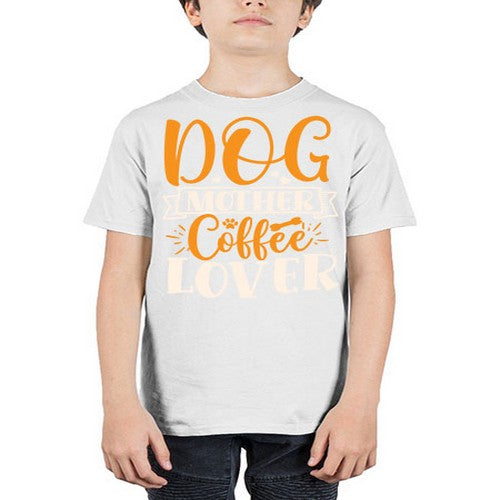 dog mother coffee lover 87# - dogs - Youth Tee Unisex