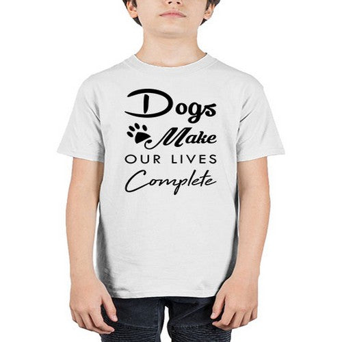 dogs make our lives 133# - dogs - Youth Tee Unisex