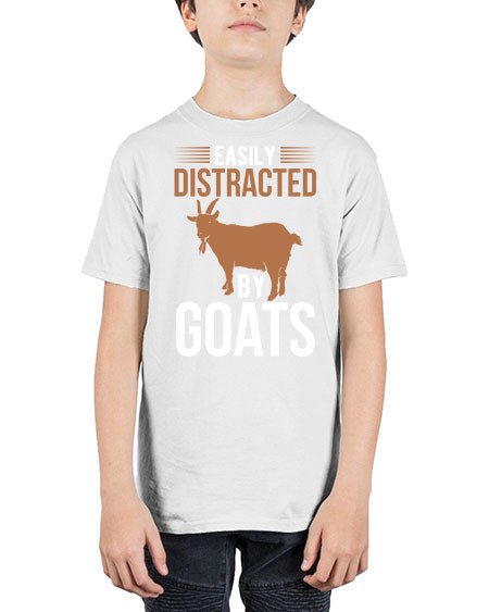 easily distracted by goats Style 5# - goat - Youth Tee Unisex