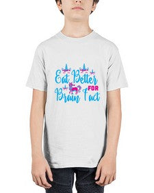 eat better for brain fact 118# - unicorn - Youth Tee Unisex