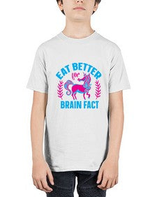 eat better for brain fact 119# - unicorn - Youth Tee Unisex