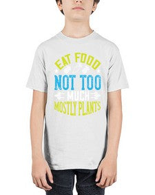 eat food not too much mostly plants 157# - vegan - Youth Tee Unisex