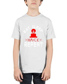 eat sleep hack repeat 48# - computer - Youth Tee Unisex