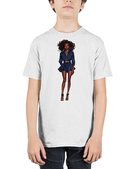 fashion girl in indigo 37# -  fashion - Youth Tee Unisex