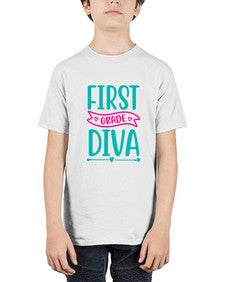 first grade diva 123# - first grade - Youth Tee Unisex