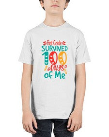 first grade survived one hundred days of me 158# - first grade - Youth Tee Unisex