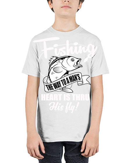 fishing 24# - shark-fish - Youth Tee Unisex