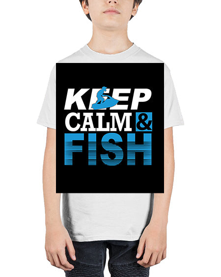 fishing with backround png 18# - shark-fish - Youth Tee Unisex